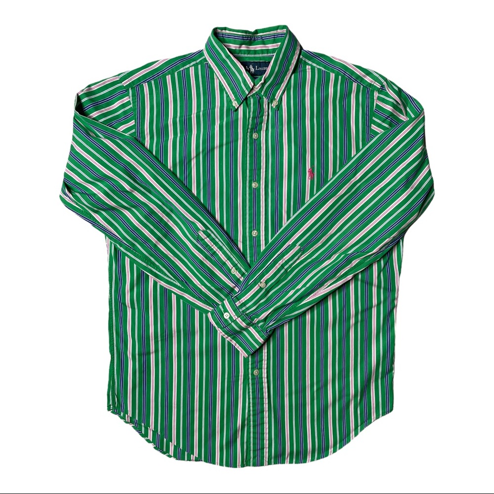 Polo Ralph Lauren Button Up Shirt Long Sleeve Men’s Size Small Green